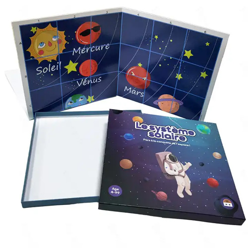 Board Games Fold Board Cash Commodity Azul Solar System Theme Educational Board Games With Top And Bottom Box