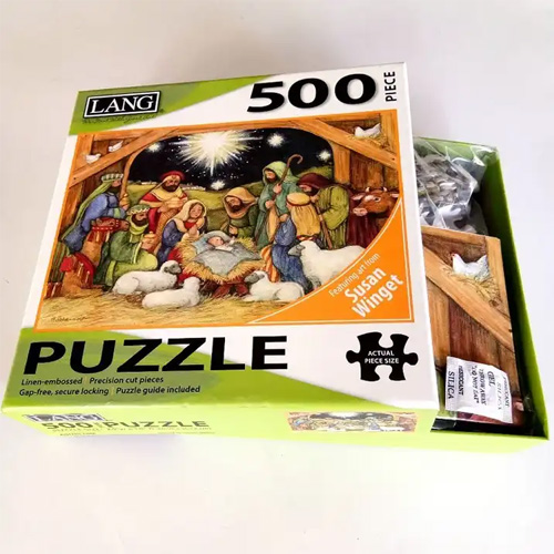 Jigsaw Puzzle Customized 500PCS Puzzle Board Brain Game with Printed Logo for Adult Board Game