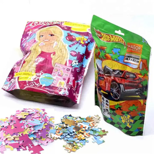 Foil Packaging Kids Educational Toys Paper Jigsaw Puzzle For Children Custom