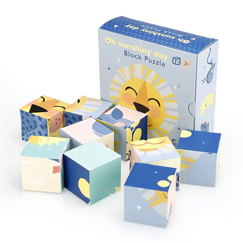 Custom Luxury Six-Sided Puzzle Cube 2-4 Year Olds Baby Animal Jigsaw Puzzles