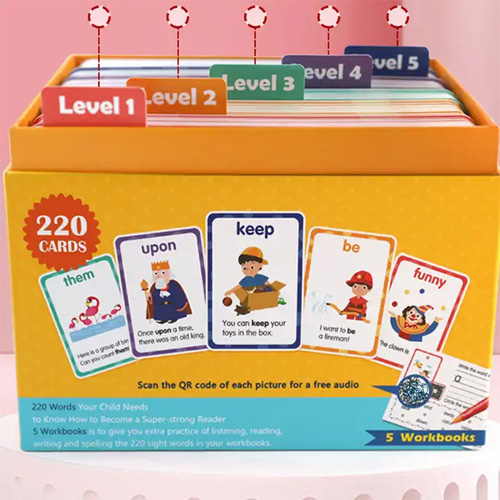 Custom Printing Educational Baby English Playing Arabic Learning Learn Flash Card For Kid