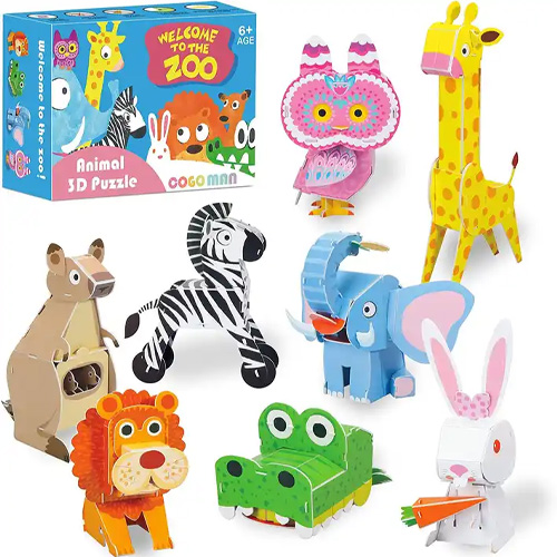 Puzzle Jigsaw Paper Toys For Children Cartoon Puzzles Intelligence Kids Children Educational Toy
