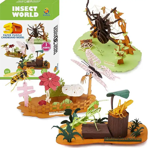 Montessori Toys Children's Educational 3d puzzle Animal Puzzle Toys Insect World 3d Puzzle