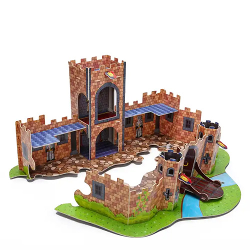 Custom Design Stress Relief Toys 3D Paper Castle Puzzle 3D Puzzle For Kids